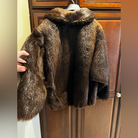 John Pavlis Arlington Heights Beaver Fur Coat EUC Heavy Beautiful - Picture 7 of 9